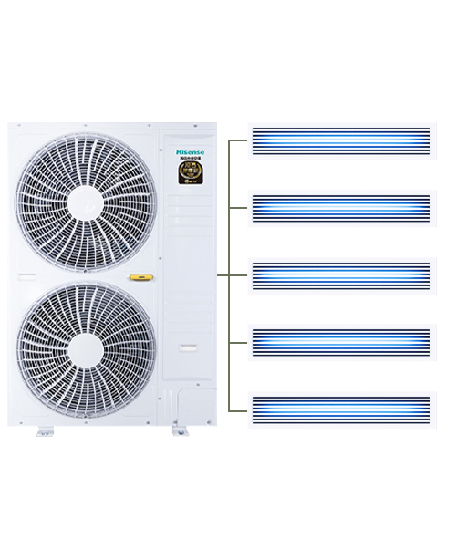 海信5G榮耀家系列 5匹一拖五 智能家用 HVR-140W/L2FZBp/T